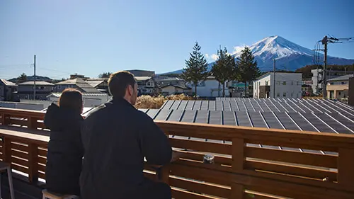 Fuji views from the rooftop.