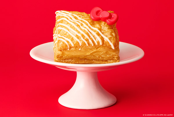 Freshly made mille-feuille (Hello Kitty)