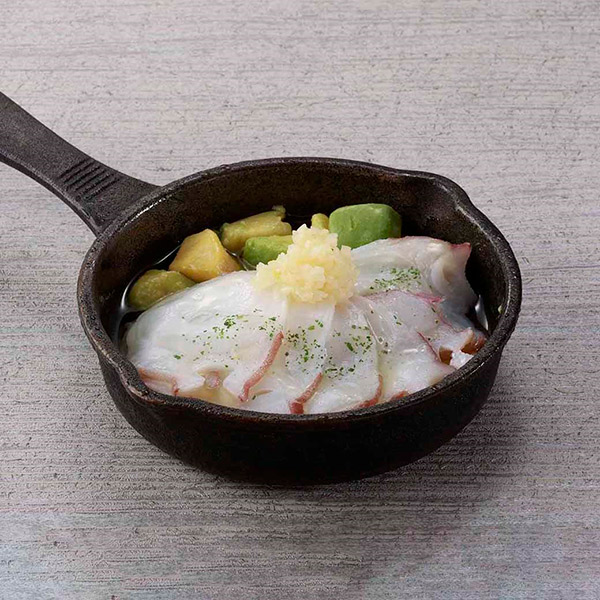 Hokkaido octopus and avocado ajillo