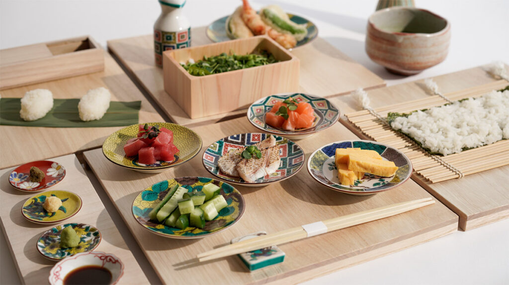 thin sushi rolls